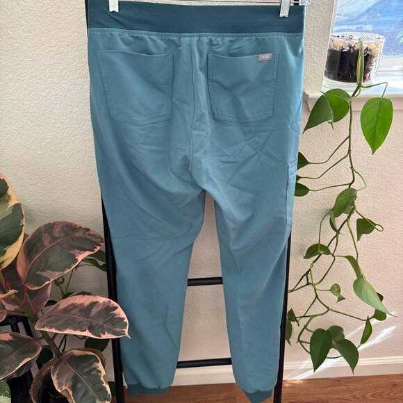 FIGS Teal High Waisted Zamora Scrub Joggers Size Medium Tall - Picture 5 of 5